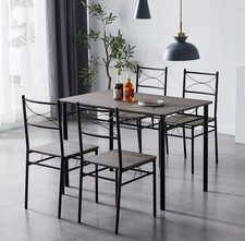 Dining Table Set with 4 Chairs