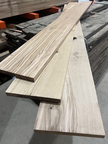 Square cut brown oak planks