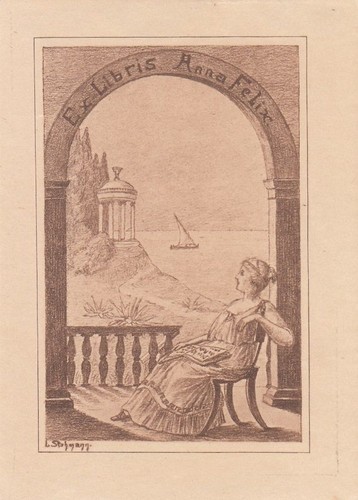 Exlibris bookplate - exlibris,