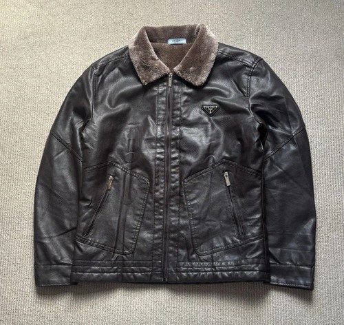 Prada leather jacket - leather,