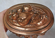 UNUSUAL VICTORIAN FRUIT & BERRY COPPER JELLY MOULD