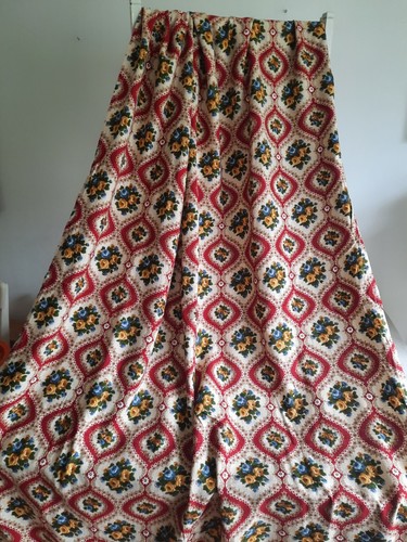 Vntg barkcloth 50s - barkcloth,