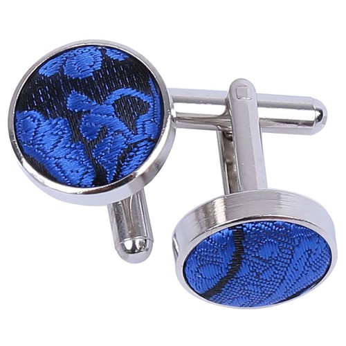 Royal blue mens cufflinks - blue,