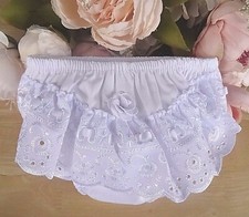 Baby Frilly Panties Knickers Girl Cotton Broderie Anglaise Trim Flower 0 6 12 18