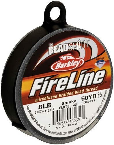 Beadsmith 8lb fireline smoke - beadsmith,