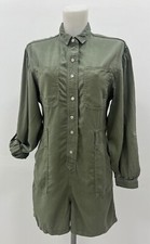 Ladies New Ex C&A Khaki Boiler Playsuit With Pockets Size 8-10 10-12