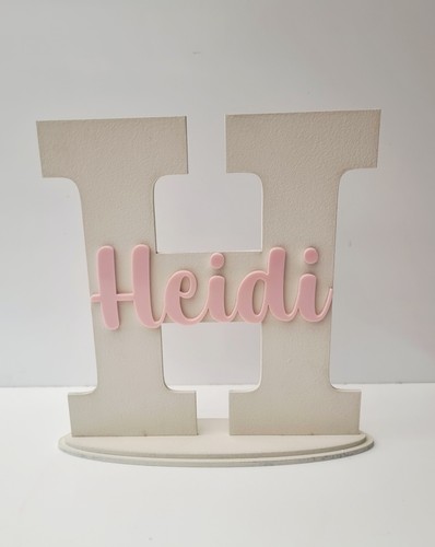 Wooden name letter sign - wooden,