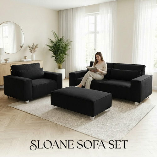 Sloane sofa set plush - sofa, 3+2