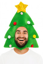 Full Face Christmas Tree Hat