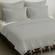 LINENWALAS 100% Organic Cotton Voile Duvet Cover Set- 3-Piece Ultra Soft, Light