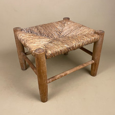 Wooden foot stool woven - foot,