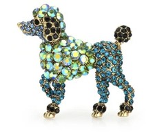 Vintage POODLE DOG Rhinestone