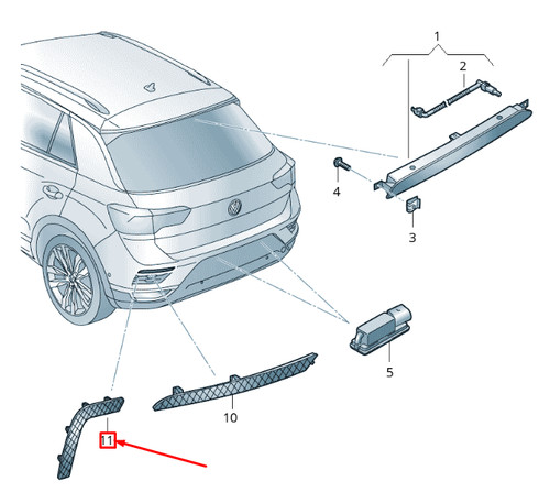 New volkswagen roc a11 rear - volkswagen,