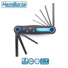 Allen Key Set HemBorta 8pc Folding Metric Hex Key Set Alan Keys Sets 1.5-8mm