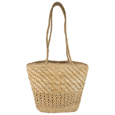 Womens Large Straw Wicker Travel Shoulder Bag Woven Beach Holiday Bag