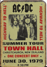 ROCK MUSIC COLLECTION, RUSTY MUSIC POSTER TIN SIGNS (20x30cm)