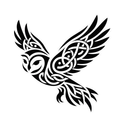 Celtic owl vinyl decal - decal, sticker