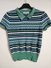 Dickins & Jones Retro T-shirt Top Knitted Style Size 10 12