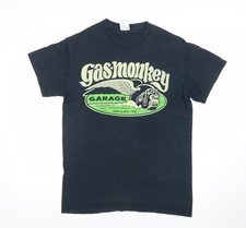 Gildan Mens Black Gas Monkey Garage Graphic Cotton T-Shirt Size S