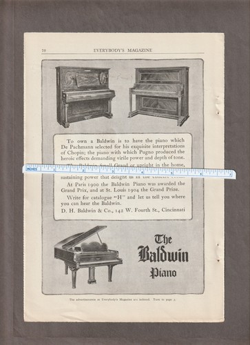 1906 baldwin piano magazine - baldwin,