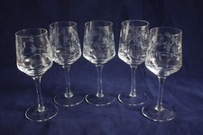 5 Retro Crystal Sherry Cordial