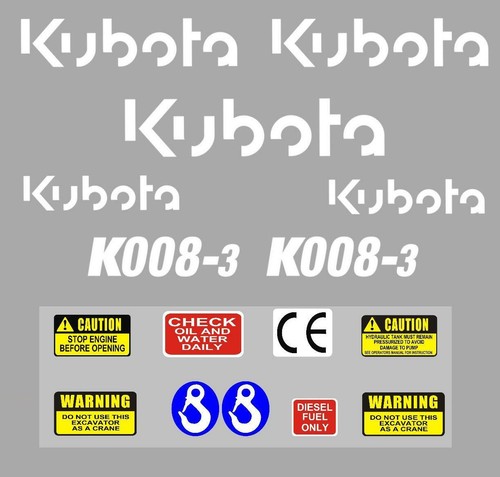 Decal sticker set for kubota - decal,