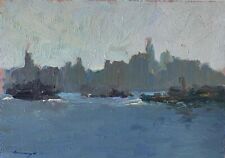 Harbour Scene By Ken Moroney