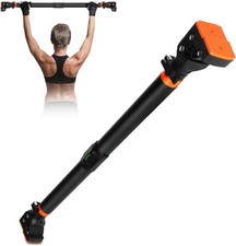 Pull Up Bar for Doorway 72 to 110cm Black and Orange Exercise Gym -FOR AUCTION-