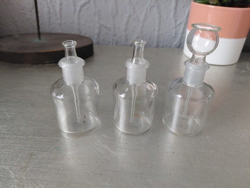 Old glass medical bottles - glass,