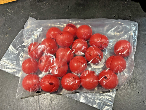 Plastic clip red noses - red,