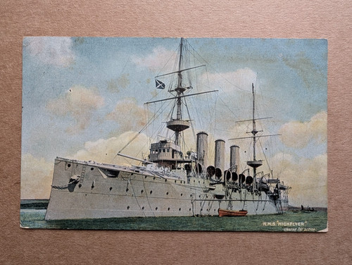 Old postcard ship steam - postcard,