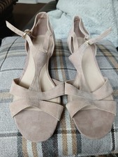 Footglove Beige Wedge Sandal UK 4.5 .Wider Fit. Never Worn.