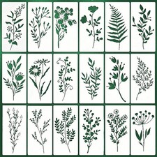18pcs Floral Painting Stencils