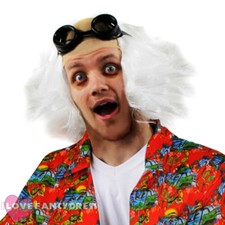 FUTURE DOCTOR WIG AND GOGGLES ACCESSORY KIT CRAZY SCIENTIST FANCY DRESS TV FILM