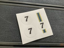 Scalextric C8/C14 Nose Stripe & Numbers #7