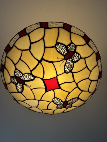 Tiffany style ceiling - ceiling, lamp