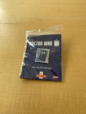 Dr Who Stamp Pin Badge New and