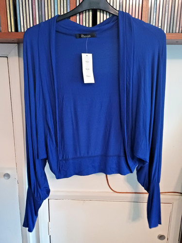 Royal blue bolero shrug