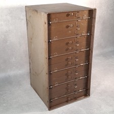 Vintage 12 Drawer Cinema Film Reel Storage Cabinet 16mm 35mm Archive Steel Prop