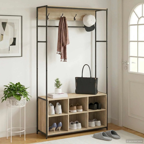 Walplus coat stand with shoe - stand,