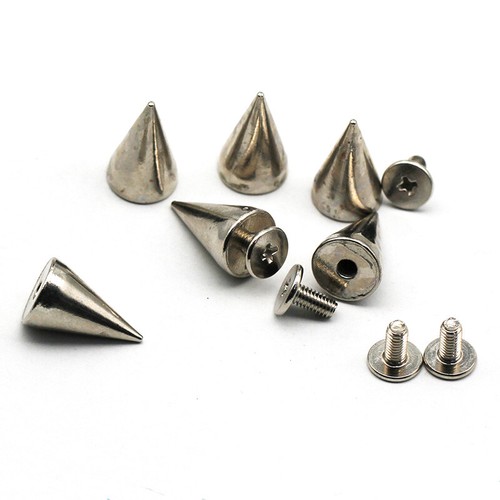 50pcs silver spots - silver, cone