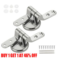 2X of Chrome Toilet Seat Hinges Spare Universal Replacement with Fittings UK