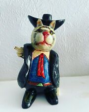 Vintage Paper Mache Cat De Bethel Style 15cms (6") High