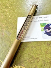Rare Vintage Hardy Brass Anglers Pocket Thermometer
