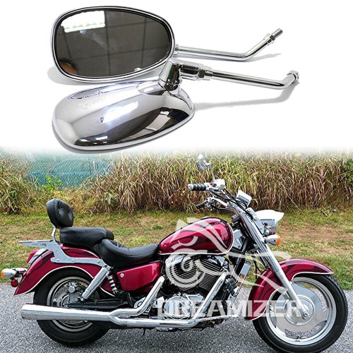 Chrome motorcycle oval side - 2x,