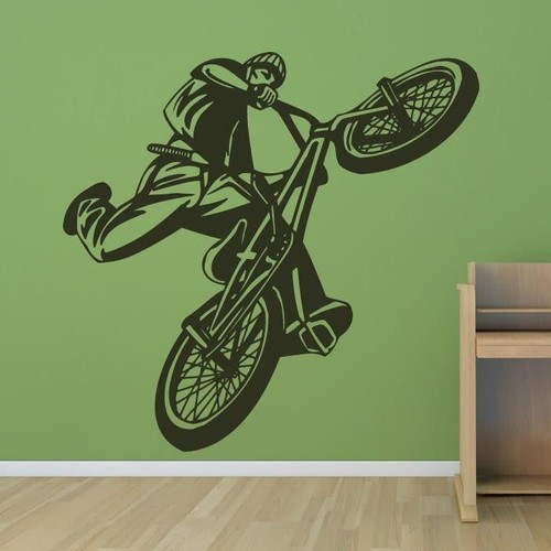 Bmx bike stunt rider wall - rider,