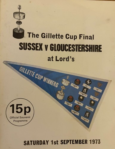 1973 gillette cup final - cup,