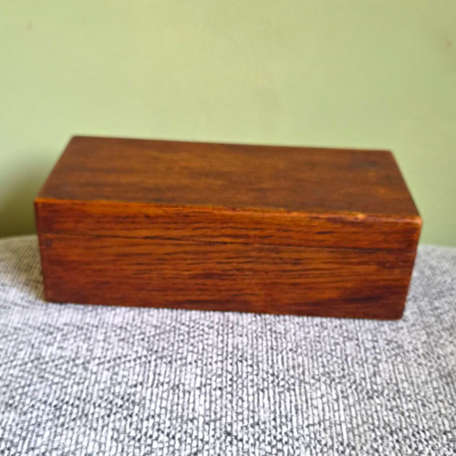 Vintage wood hinged lid - vintage,