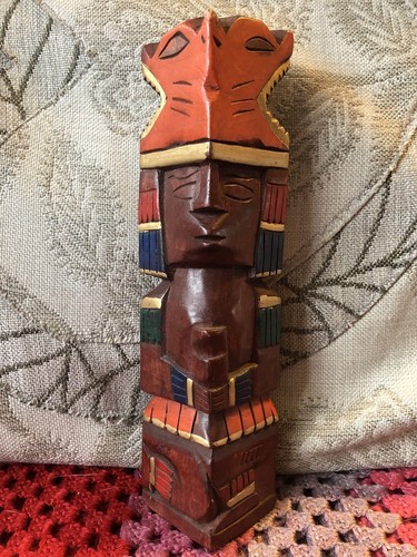 Mayan totem pole vintage - mayan,