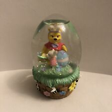 Disney Winnie the Pooh Piglet Snow Globe Easter Small 11cm 90s Retired Glitter